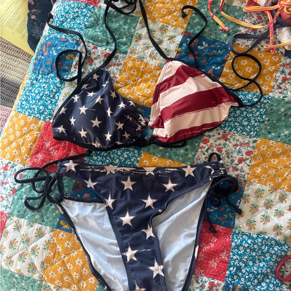Patriotic Star and Stripe Bikini